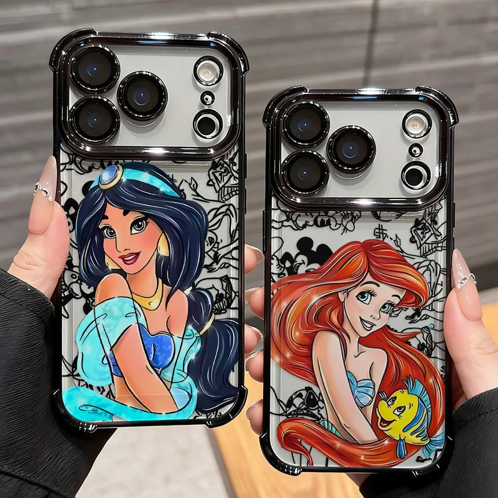 Cute Snows Whites Princess Plating Phone Case For Samsung A27 A37 A57 A07 A36 A16 A06 A35 A55 A25 A26 A15 A54 A34 A24 A14 4G 5G
