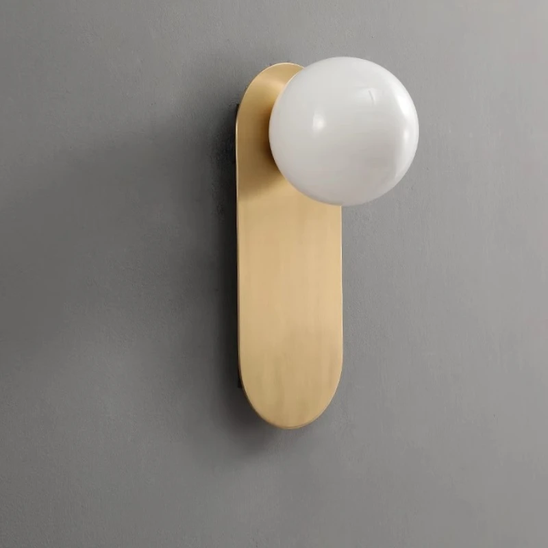 Candeeiros de parede modernos, minimalistas e elegantes, totalmente em cobre para salas de estar, quartos, hotéis, salas de jantar e luminárias