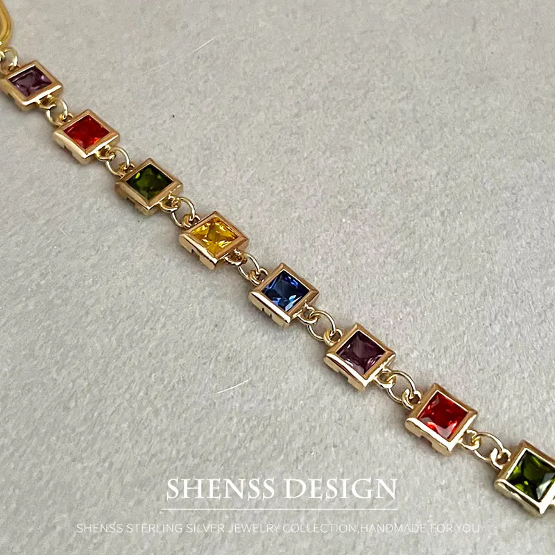 Copper Plated Zircon Bracelet for Women, 14K Gold Inlaid with Zircon Bracelet, Exquisite Fashion