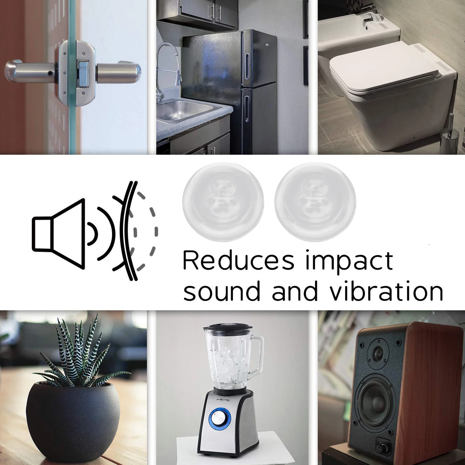 

6Pcs Door Bumpers Wall Protectors Self Adhesive Door Stoppers Reduce Noise Protect Walls Prevent Wallpaper Damage