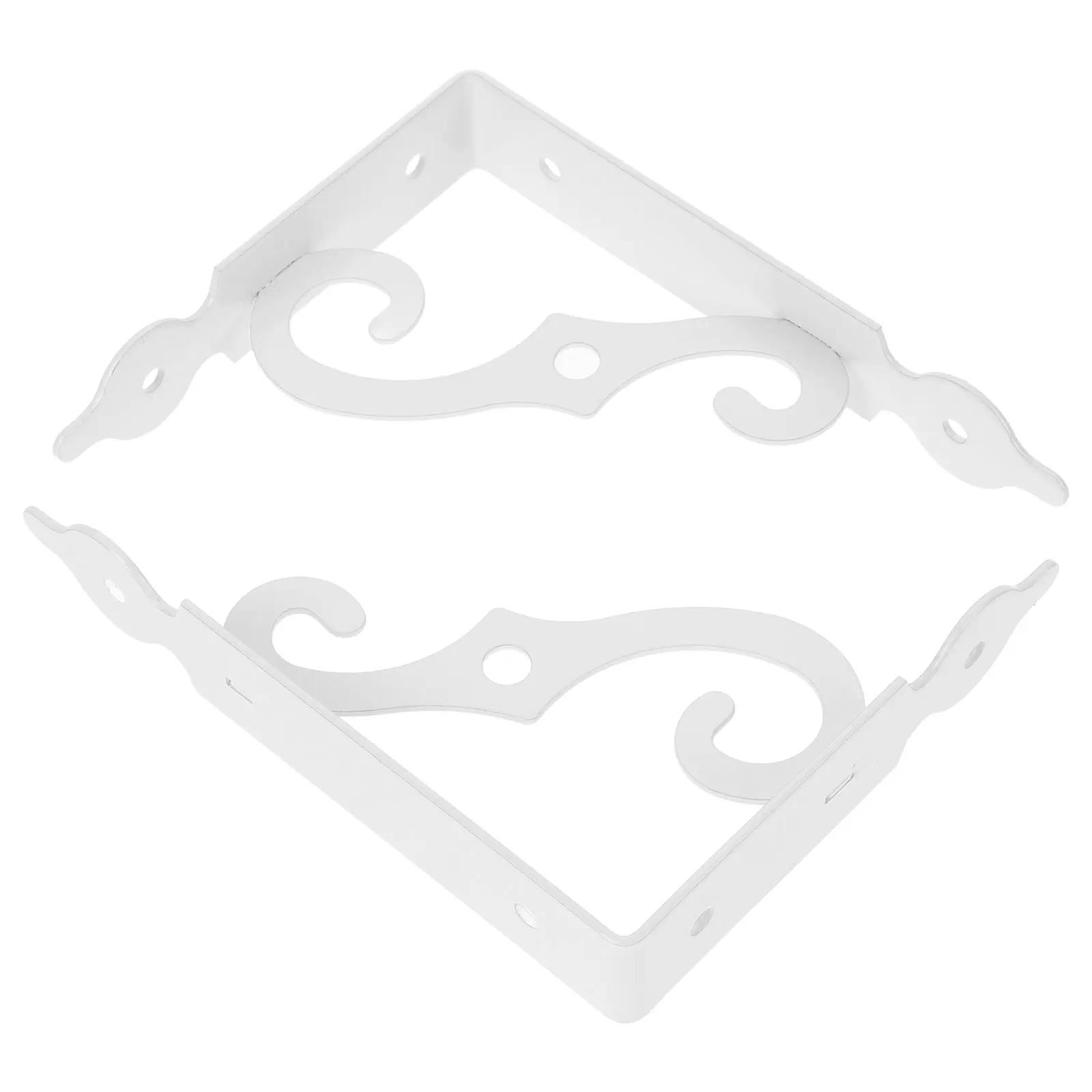 2 szt. Pogrubione żelazne wsporniki trójkątne, wytrzymałe uchwyty ścienne do półek, dekoracyjne półki wiszące, wsporniki do przechowywania i ekspozycji