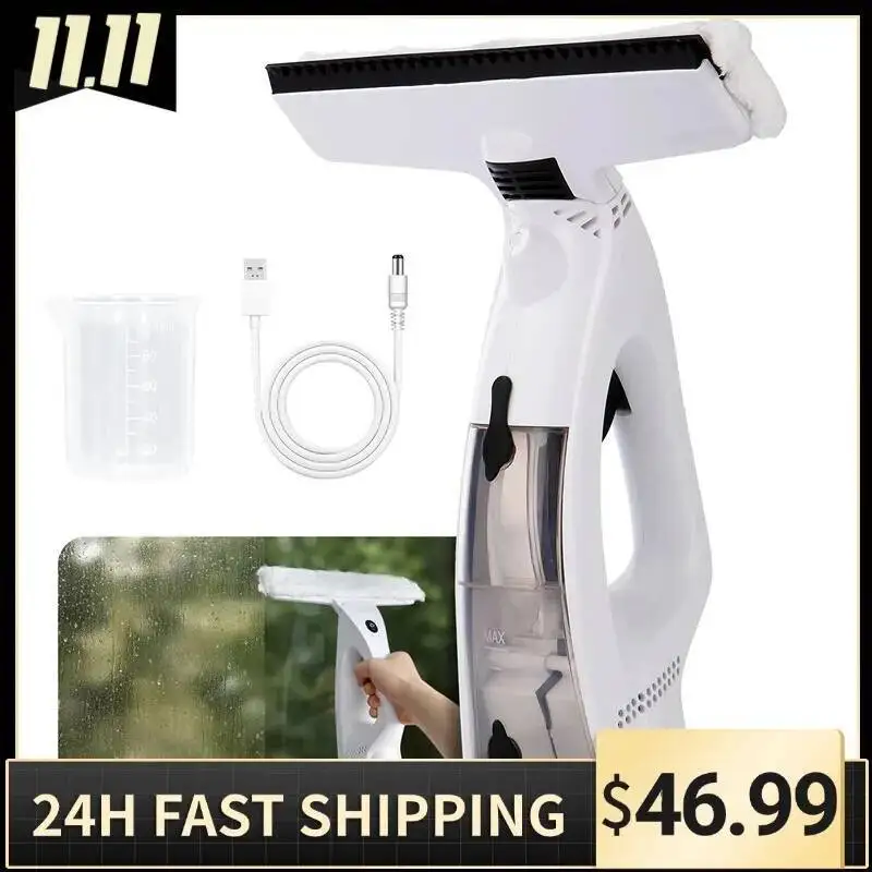 

3-In-1 Cleaner, Electric Window Vacuum Squeegee With 10In Blade, 2000Mah Battery, 190Ml Tank, Strong Cleaning