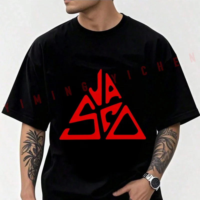 Camiseta Masculina de Algodão Moto Herren Vasco Rossi Kein Gefahr F&uumlr Sie com Estampa Musical Vermelha, Casual, Gola Redonda, Aventura