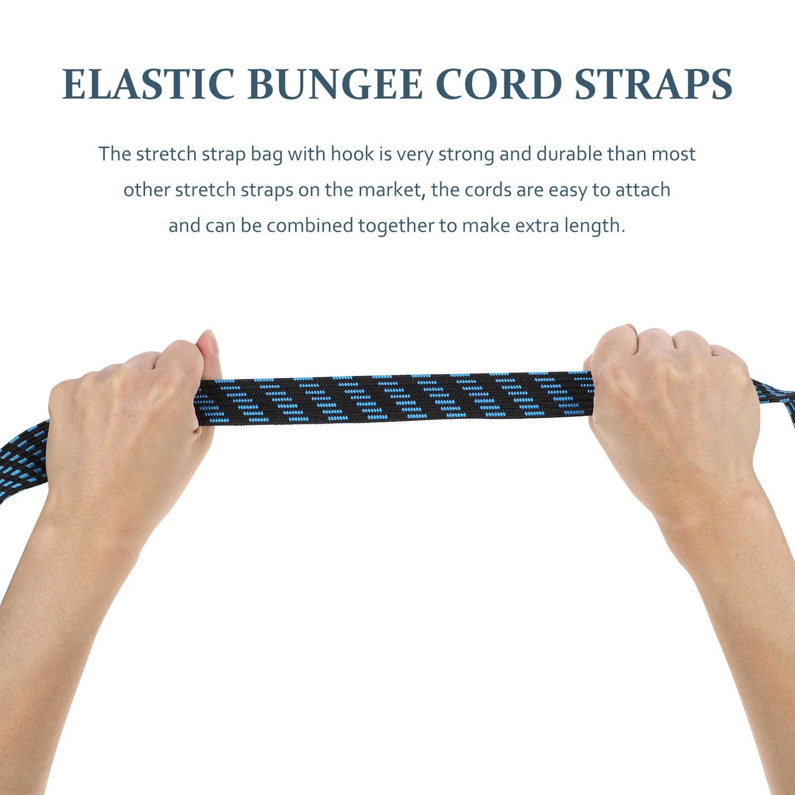 

2 Pcs Hooks Bungee Cord Elastic Band Bike Luggage Strap Outdoor with Adjustable Buckle