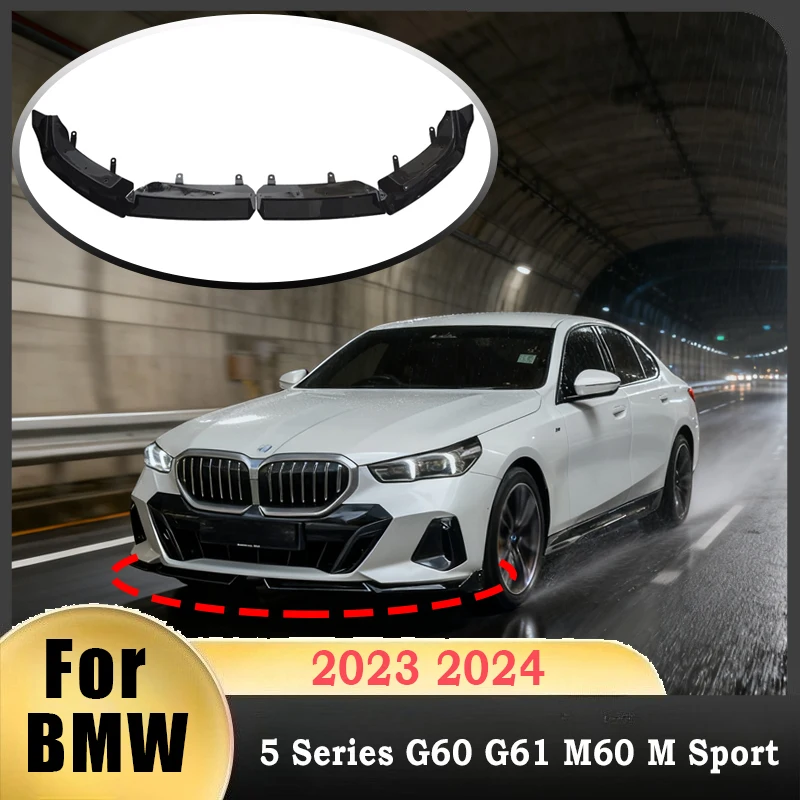 

For BMW 5 Series G60 G61 520d 530e 550e I5 M60 M Sport 2023 2024 Front Bumper Lip Splitter Diffuser Bodykits Tuning Body Kits