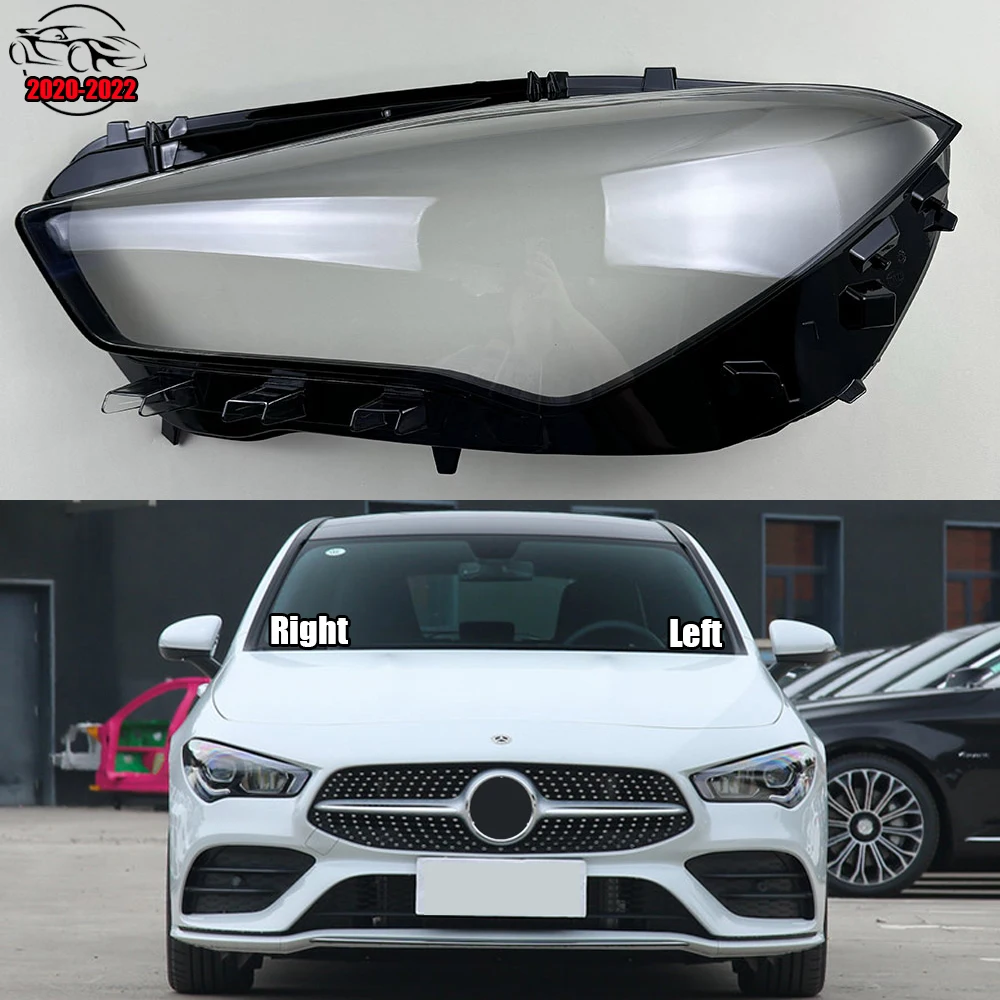 

For Mercedes-Benz CLA W118 2020 2021 2022 Lamp Cover Headlamp Shell Transparent Lampshade Headlight Shade Lens Plexiglass