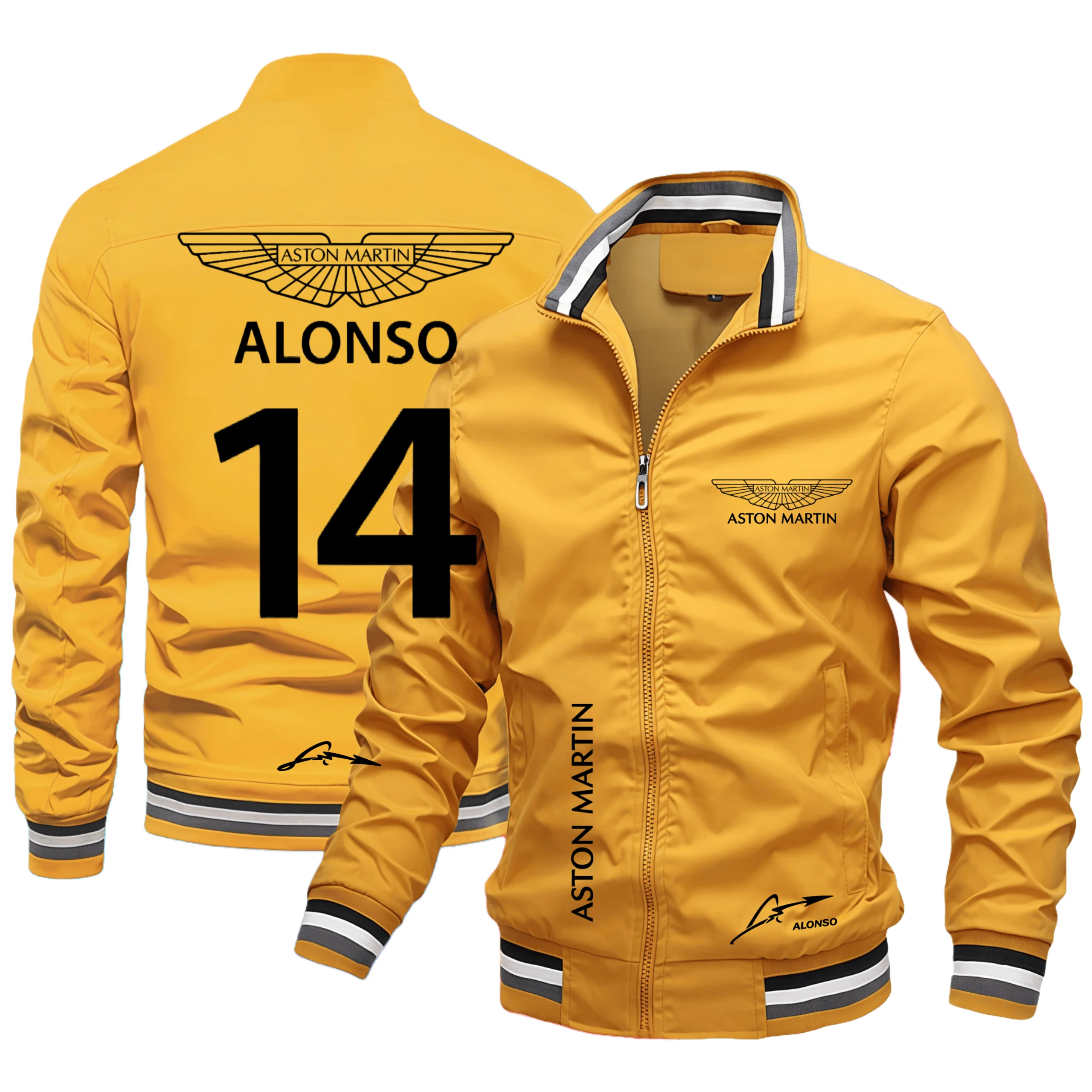 2025 أستون مارتن سائق إسباني ألونسو 14 سترة مطبوعة مقاومة للرياح Y2K