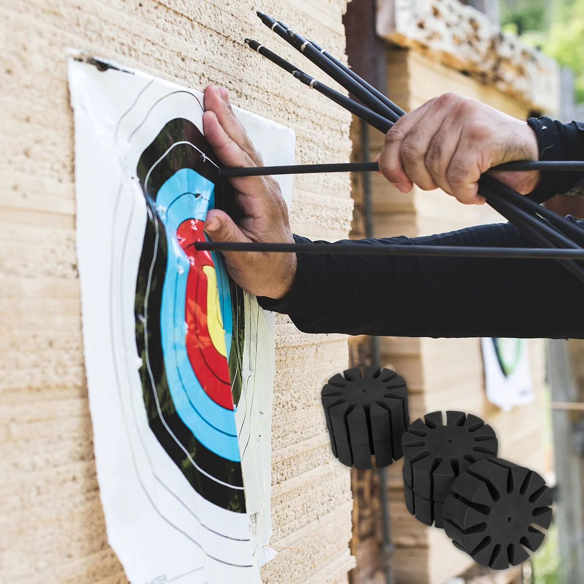 

5Pcs Arrow Holder Sponge Head Eva Sponge Arrow Separator 12 Arrows Protection Fletching Safe Lightweight for Archery Hunting