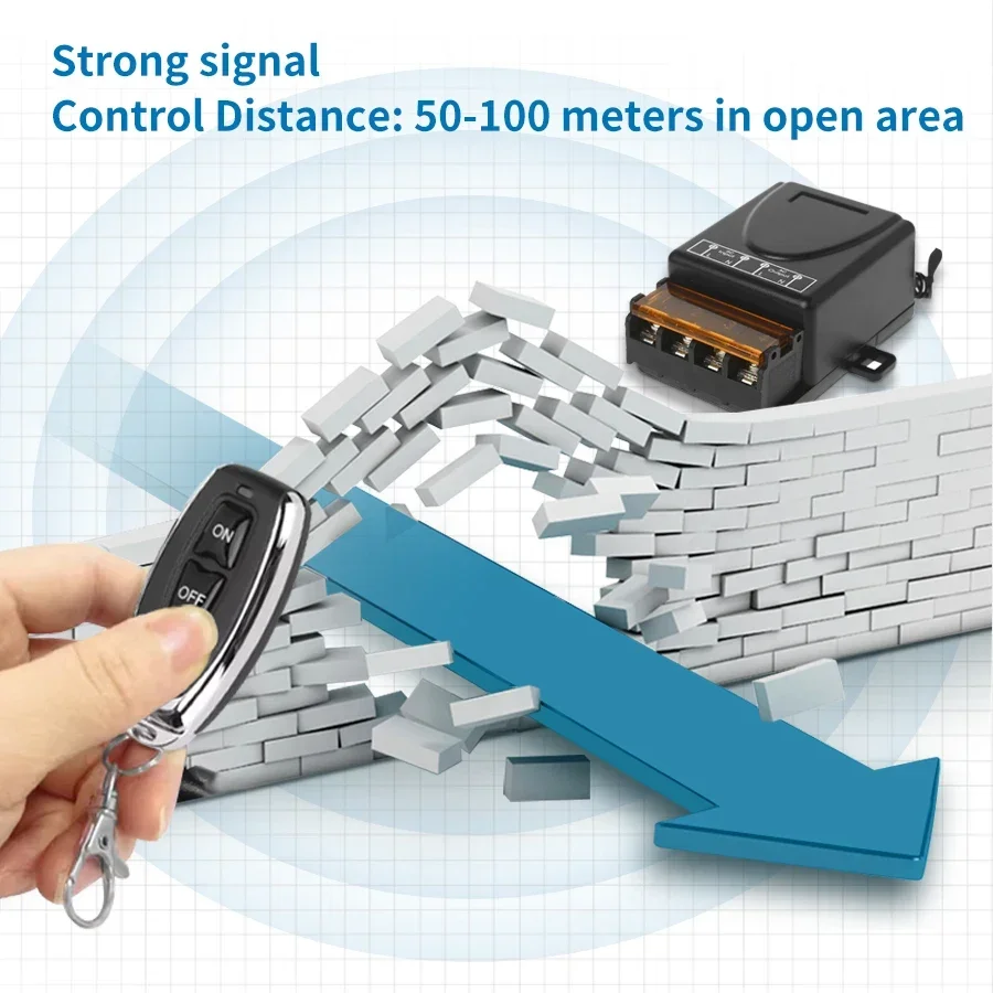 AC 75-220V 30A RF 433MHz Wireless Switch Reciver Relay Mini On Off Remote Controller Transmitter Home Appliance Control Module