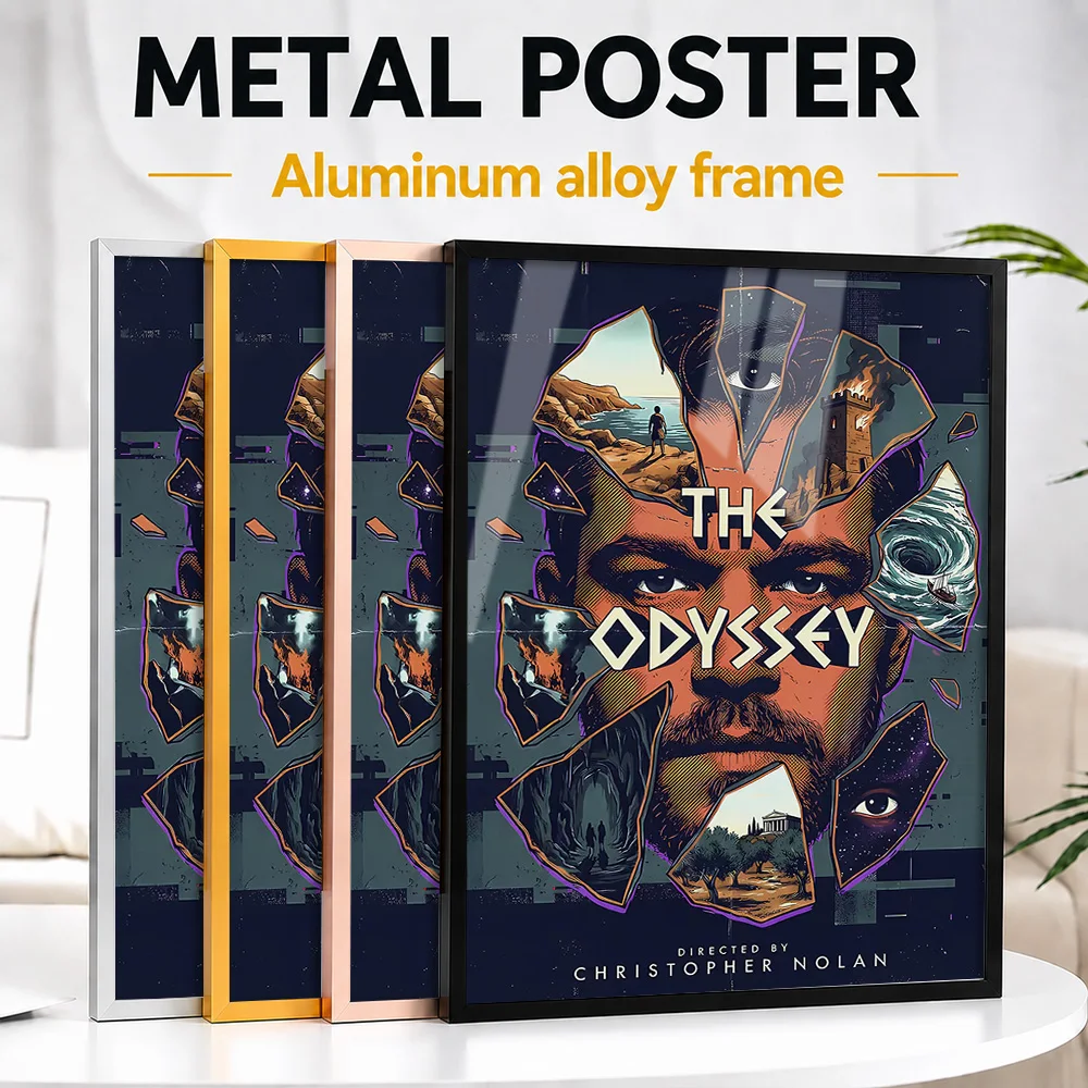 The Odyssey Christopher Nolan Movie Framed Metal Print Customized Screen Tribute Wall Art For Story Lovers Decorating Theater