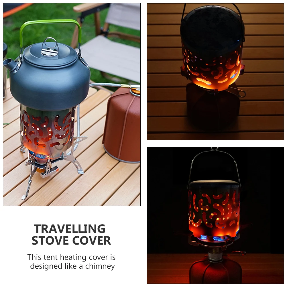 

Stable Stainless Steel Heater Warming Stove Cover Outdoor Equipment Portable Warm Stoves Travelling Cover Infrared Heat 360
