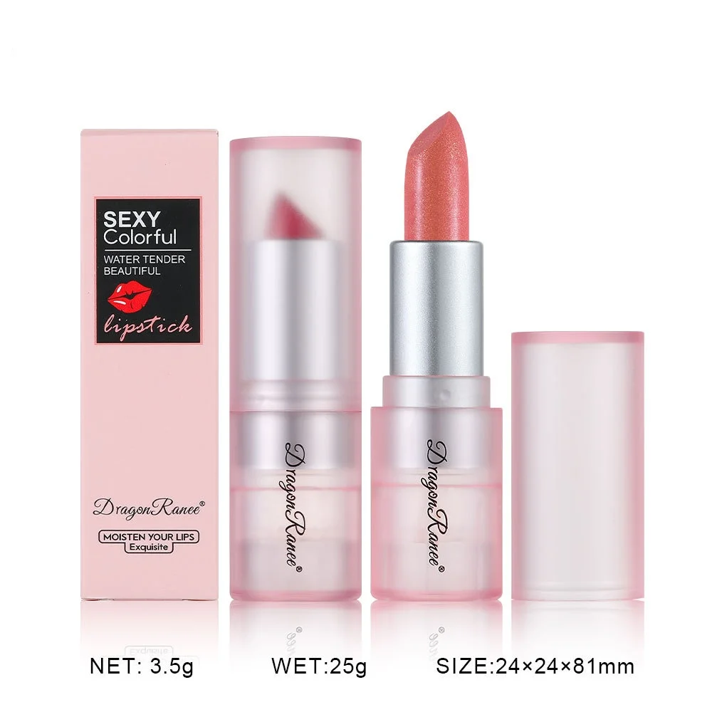 Nuevo lápiz labial de terciopelo con purpurina brillante, duradero, resistente al agua, hidratante, brillo de labios con forma de perla, taza antiadherente, lápices labiales rojos rosas