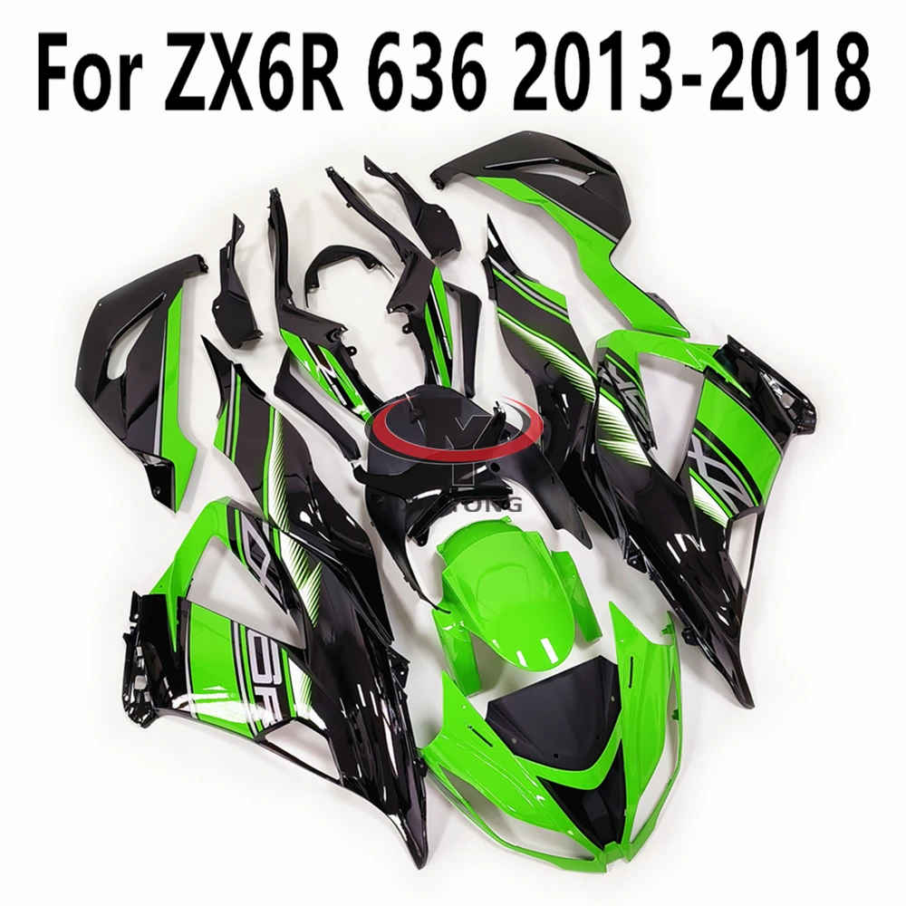 2017 Green Black KRT Board Flower Bodywork Cowling For Kawasaki ZX6R ZX 6R 636 2013-2014-2015-2016-2018 Full Fairing Kit