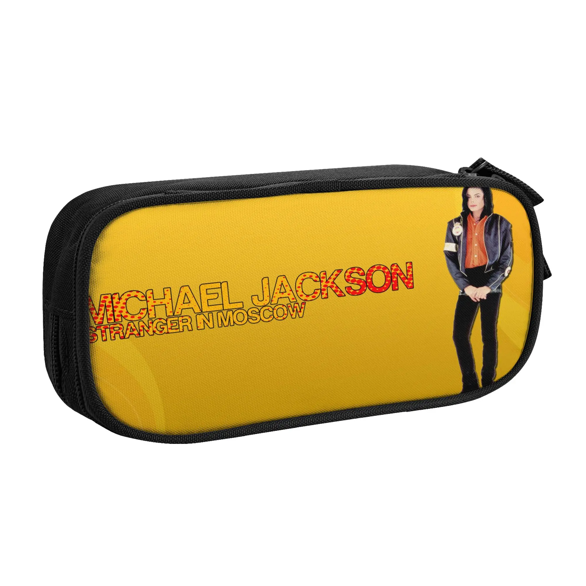 Cute Michael Jackson Pencil Cases MJJ Music Singer Pencil Box Pen Box for Girl Boy Large Storage Bags Office Gifts Stationery