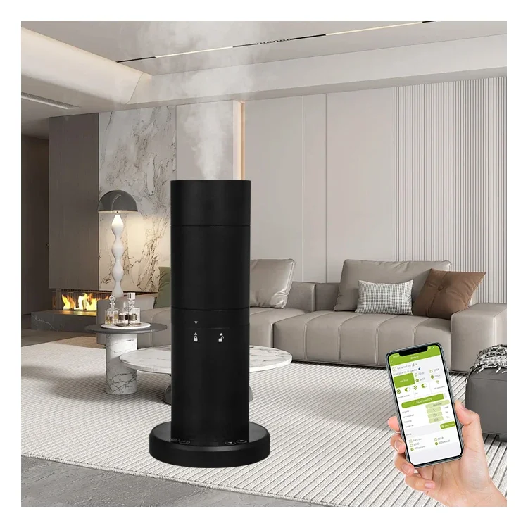 

Hotel Collection Essential Oil Nebulizer Machine Tower Waterless Aroma Oil Air Freshener Scent Diffuser Machine for Home Hotel