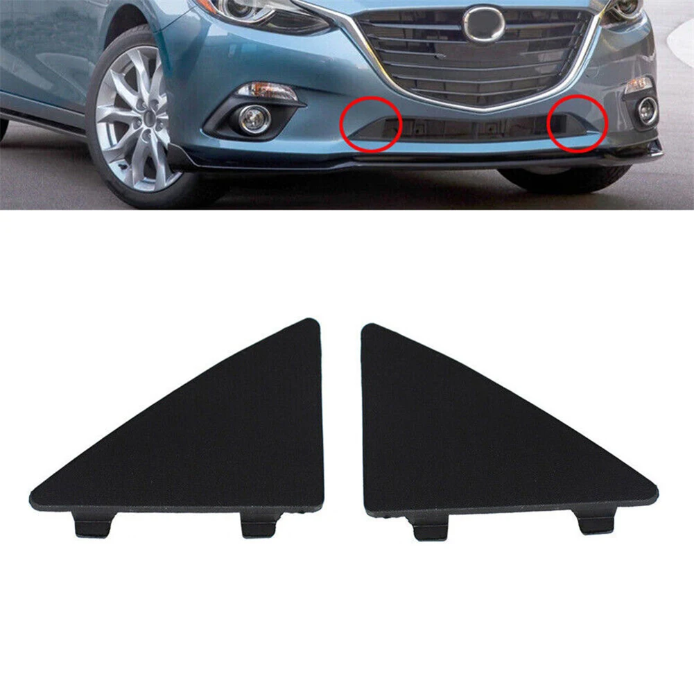 Front Bumper Cover Tow Hook Cover Cap Black Finish Clear Coat Direct Replacement Long-term Use Plastic Material