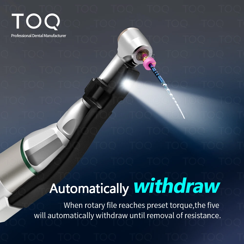 Dental Wireless Endo Motor with LED Lamp 16:1 Standard Contra Angle Endodontic Instrument with 9 programs