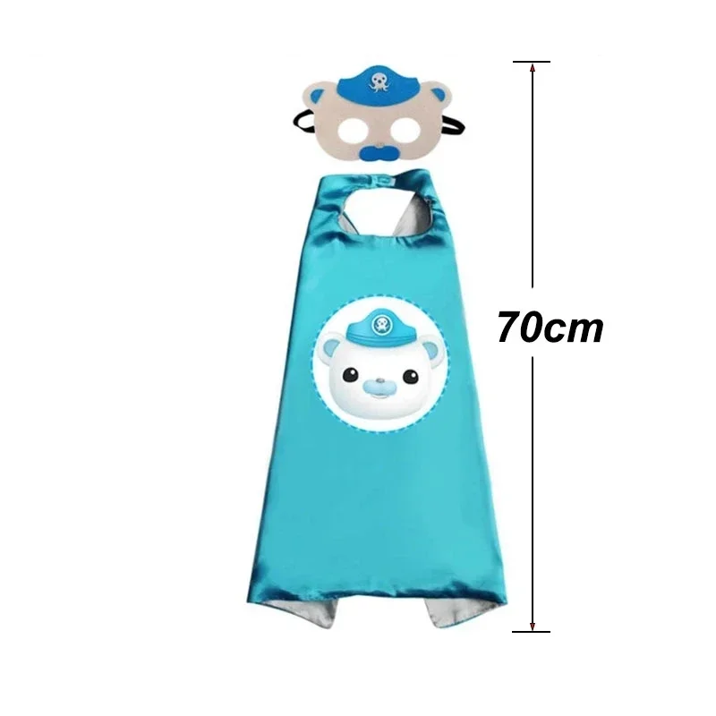 Octonauts أنيمي الشكل قناع طفل هالوين لعب الأدوار ازياء الرأس مع قناع ل Kwazii Barnacles Dashi Peso تأثيري عباءة