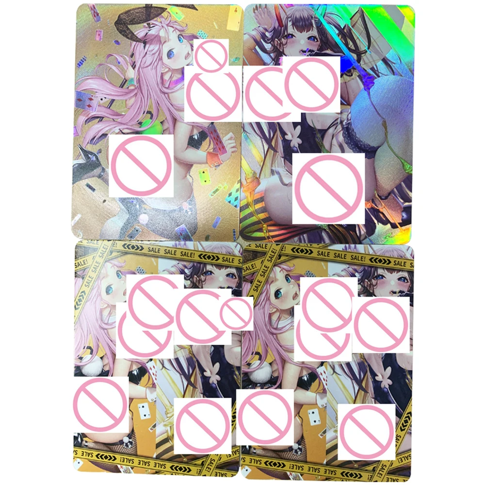 2 قطعة/المجموعة أنيمي Waifu عارية بالكامل جمع بطاقة مفلس الجمال عارية بطاقة الانكسار اللون فلاش Otaku هدايا تصميم جديد #1