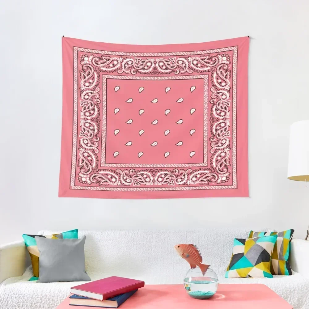

Bandanna Pink Tapestry Room Decore Aesthetic Home Decorations Wallpaper Nordic Home Decor Tapestry