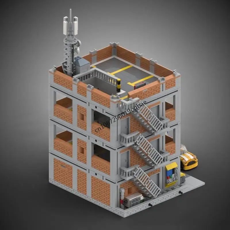 Nowy model parkingu na dachu, 2685 elementów, popularny model ulicy, klocki MOC, puzzle do samodzielnego montażu, kreatywne pomysły, zabawki dla dzieci, prezenty urodzinowe