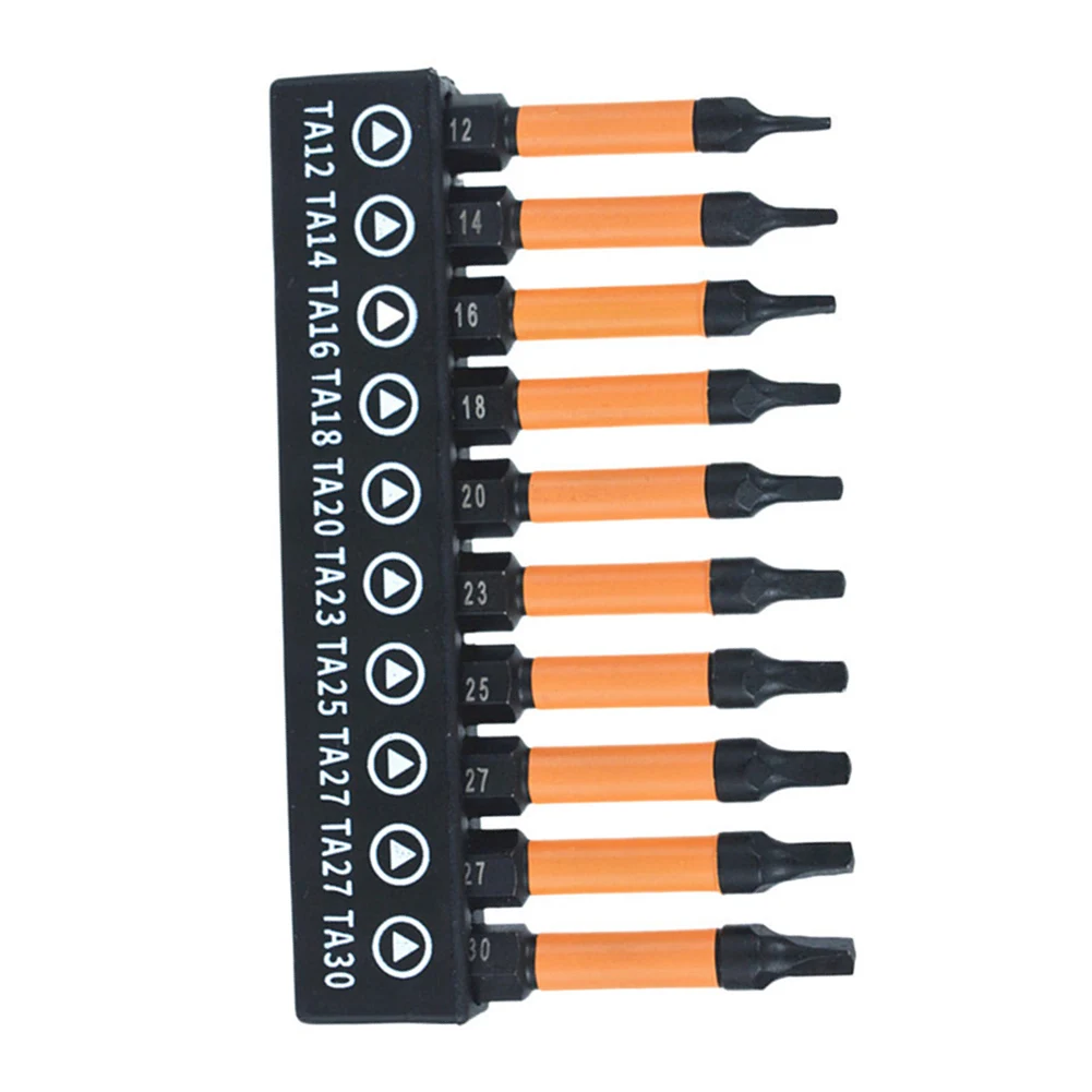 10 Pcs Screwdriver Bit Set 1/4inch Hexagonal Shank Screwdriver Head Quick Change For Impact Driver Triangle Hand Tools