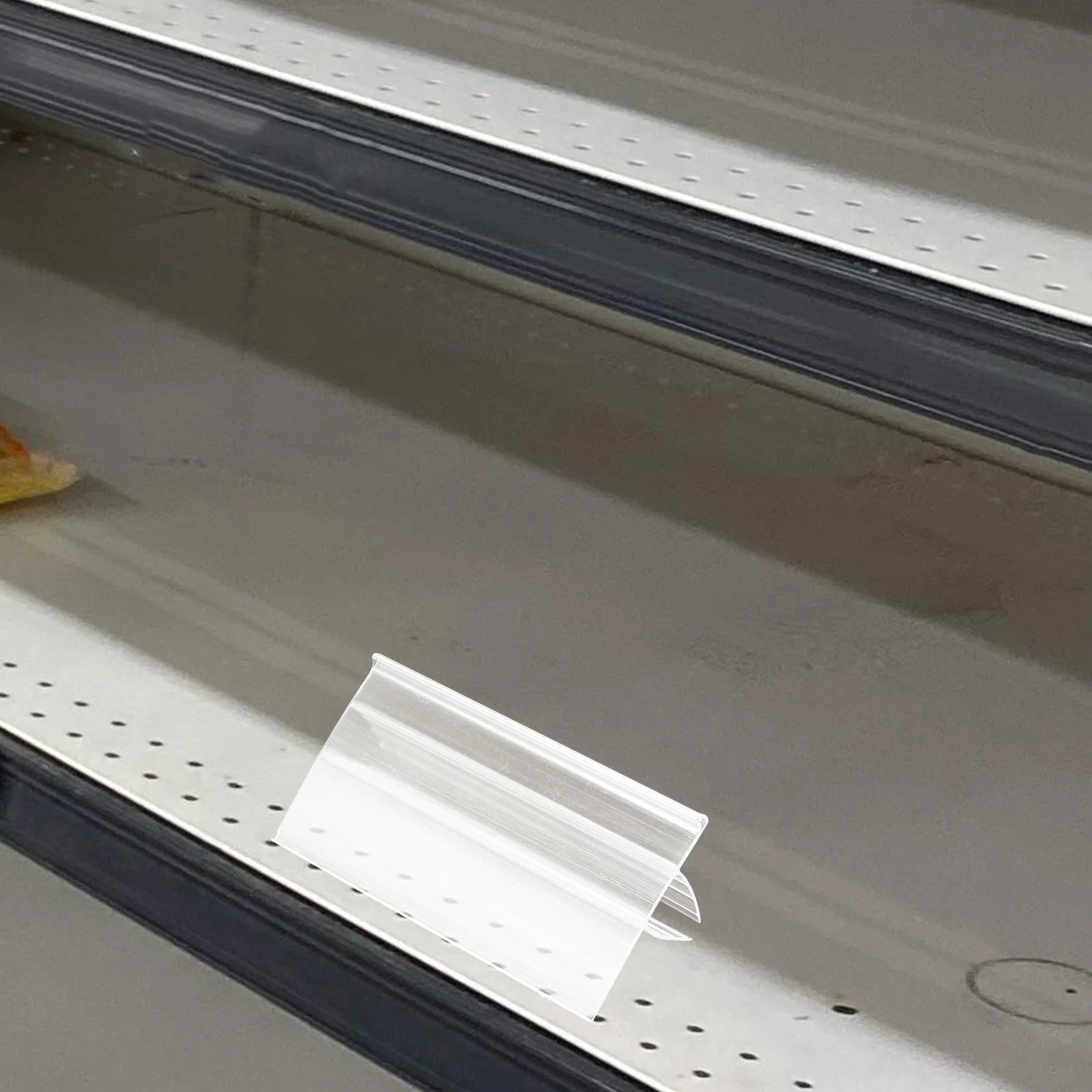 

50Pcs Transparent Shelf Label Holders Plastic Wire Rack Clips Versatile Retail Display Wire Accessories Shelf Label Holder