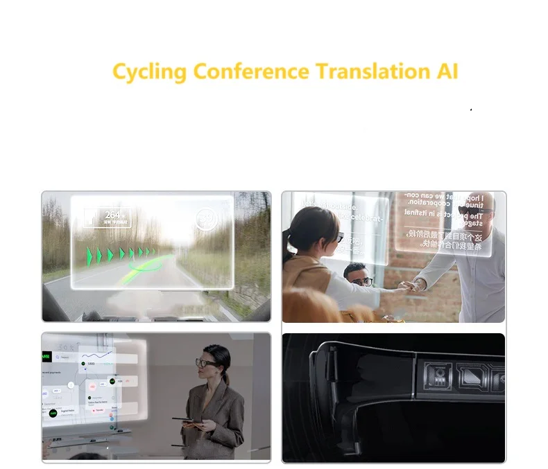 YYHC-Smart AR Glasses Intelligent Language Translation Glasses Screen Projection Navigation  Subtitle Prompt Translation 720P