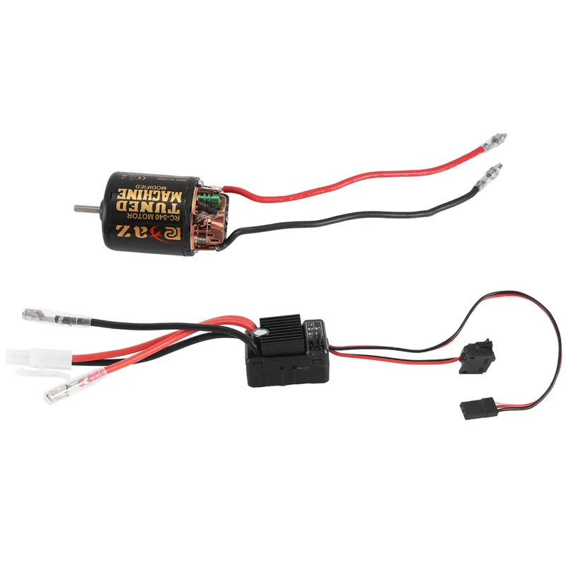 AS96-540 브러시 모터, 1060 브러시 ESC 60A 2-3S Lipo RC 1/10 크롤러 자동차 용 방수 전기 속도 컨트롤러