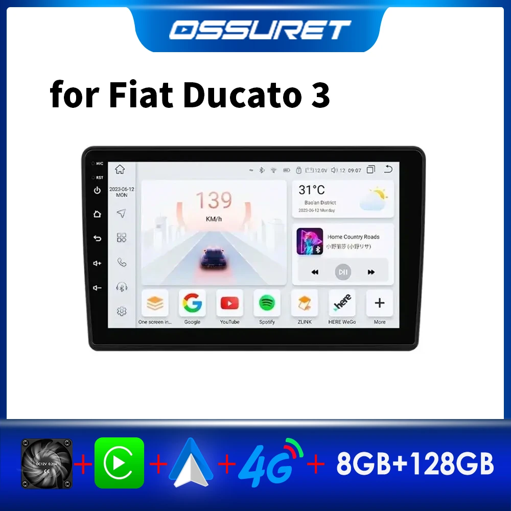 

Android Car Radio for Fiat Ducato 3 Peugeot Boxer 2 Citroen Jumper 2006 -2022 Car stereo Multimedia Player 2din Carplay DSP 7862