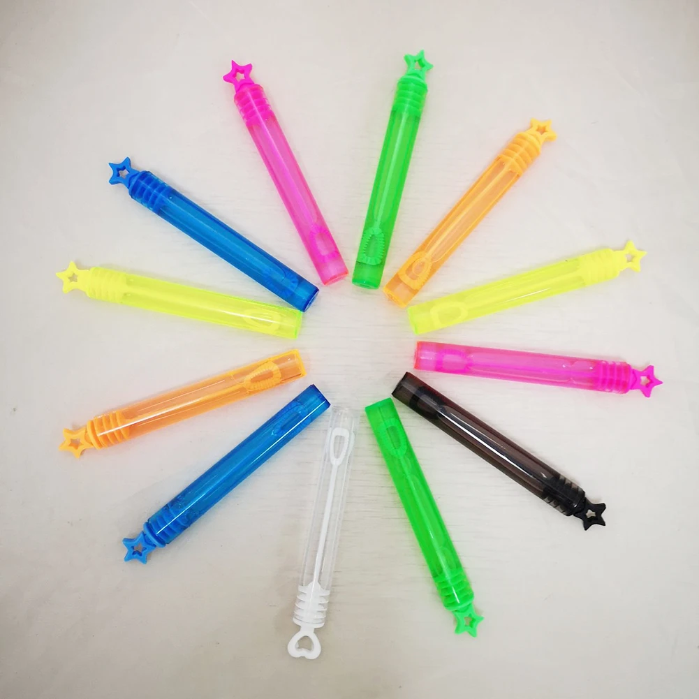 24x Party Birthday Empty Wand Tube DIY Bubble Soap Bottles for Children Kids Toy Holiday Wedding Party Decor