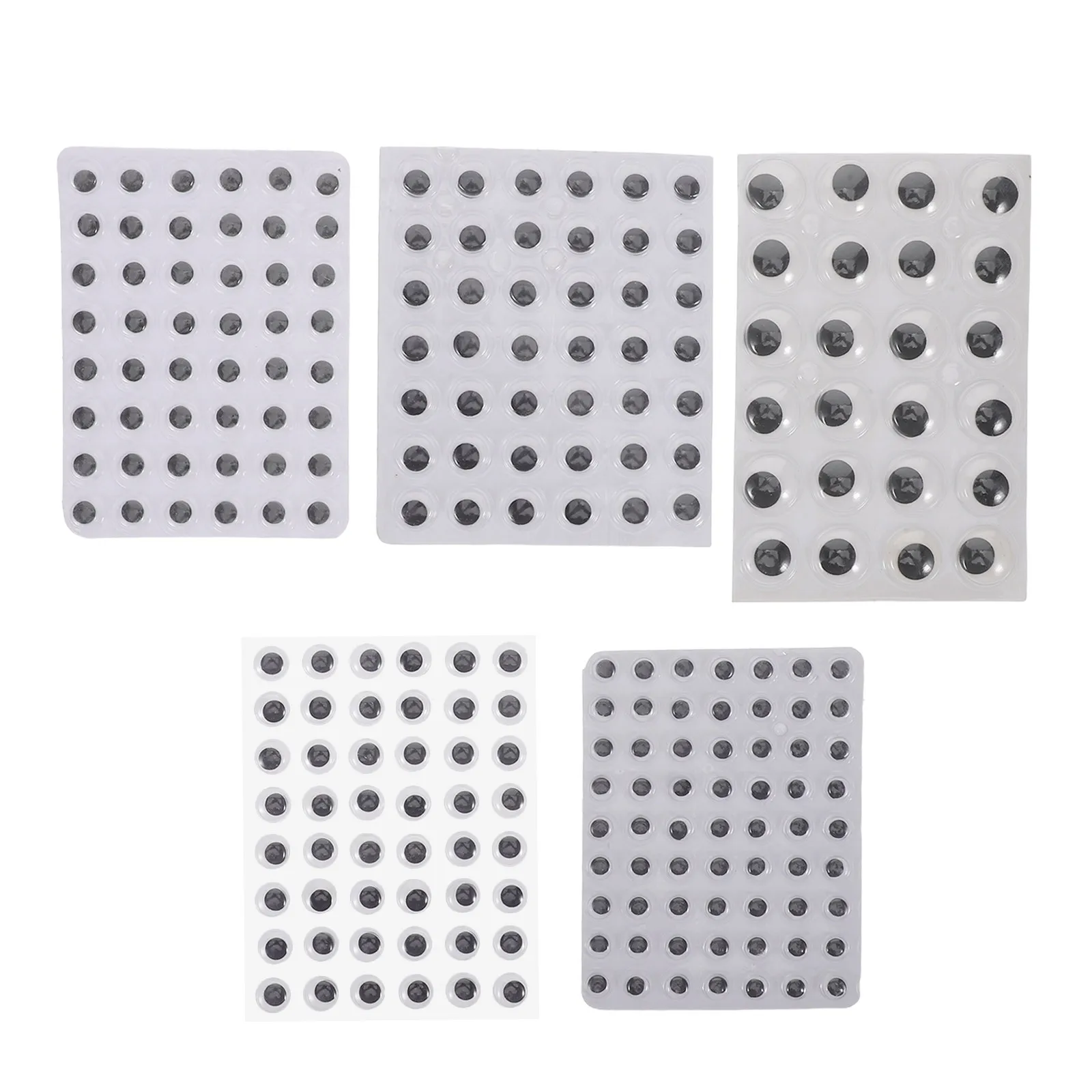 

5 листов самоклеящихся пластиковых глазок для мягких игрушек, вязаных крючком поделок, рукоделия, круглые подвижные глазки для рукоделия