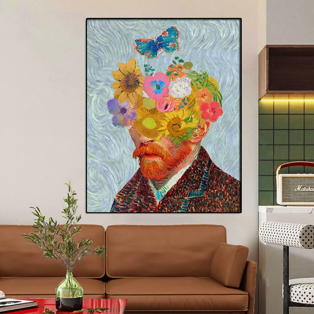 Van Gogh Picture Wall Art Home Decor Famous Oil Creative Cuadro Poster Canvas Painting Print Self Portrait Image For Living Room