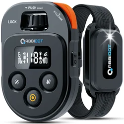 ABBIDOT T60 Dog Training Collar 2 in 1 Strap With E-clicker Electric Shock 4500ft 1370m Waterproof 118 Levels 6 Dogs Control