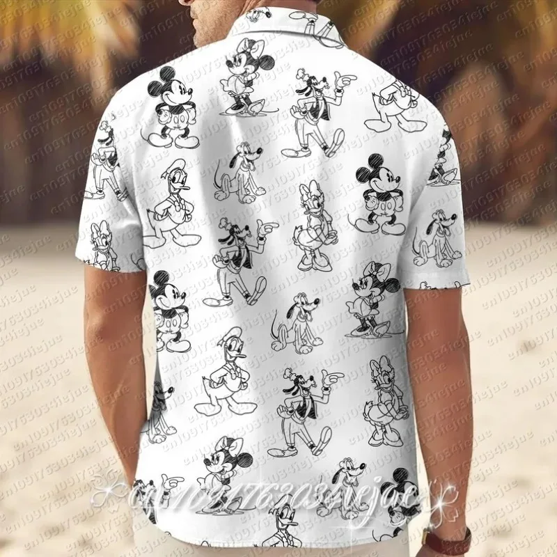 2026 Mickey Mouse Button Shirt,  Summer Button Up Shirt, Vacation Beach Shirt for Men,  Trip Shirt Comfortable and Breathable view 3