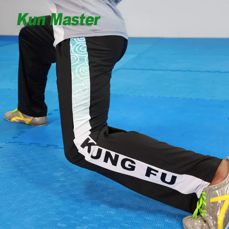 Stretch Kung Fu Tai Chi Martial Arts Pants Quick Dry Fabric Elastic Comfortable Fit For Training Team School Group Kids Practice