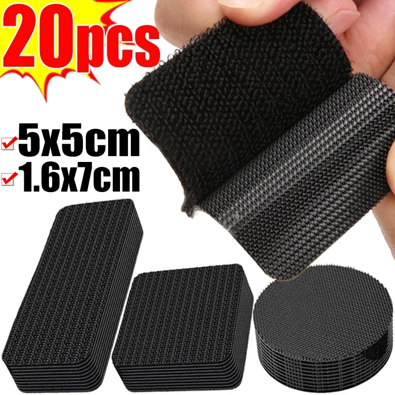 10-1pcs Car Foot Mats Fixed Stickers Double-sided Adhesive Round Square Car Carpet Mat Fixing Stickers Auto Interior Accessories