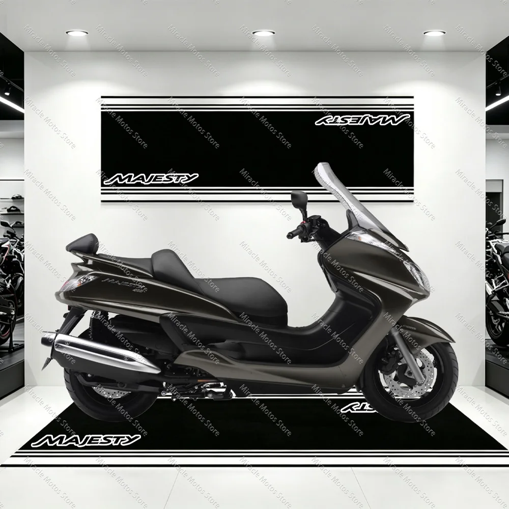 Motorcycle Parking Mat / Garage Mat / Scooter-Style Display Mat – Non-Slip Decorative Mat for majesty 150 250 Majesty 400