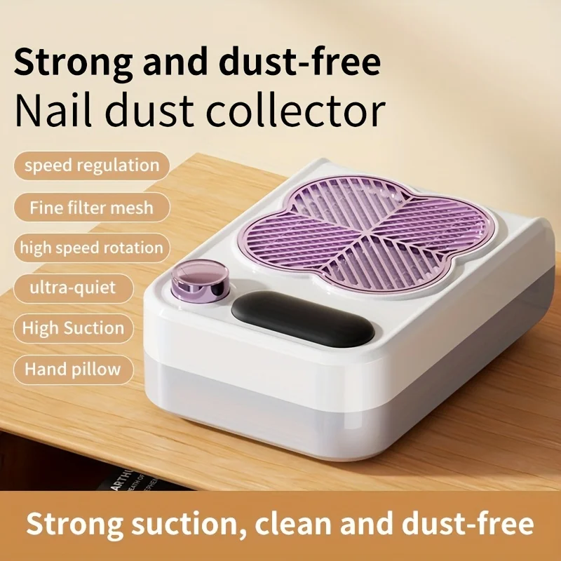 

Электрический пылесос для сбора пыли с ногтей, малошумный пылесборник, с многоразовым фильтром, европейская вилка.