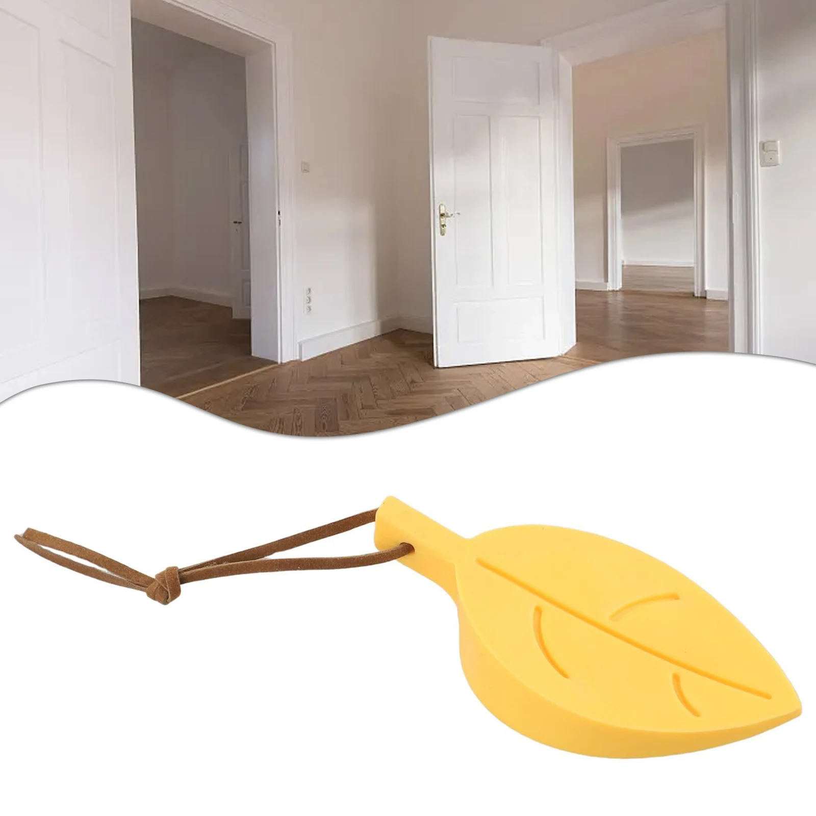 Leaves Shape Silicone Door Stopper for Kids Anti-Pinch Hand Safety Soft Material Fits All Doors Tiles Carpets Wooden Glass Metal