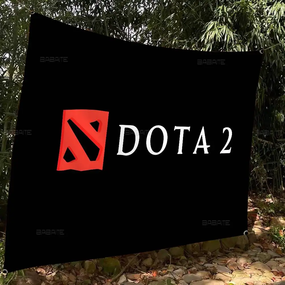 D-Dota 2 G-Game Cartoon Flag Art Science Fiction Room Home Decor Wall Hanging Home Decor Banner