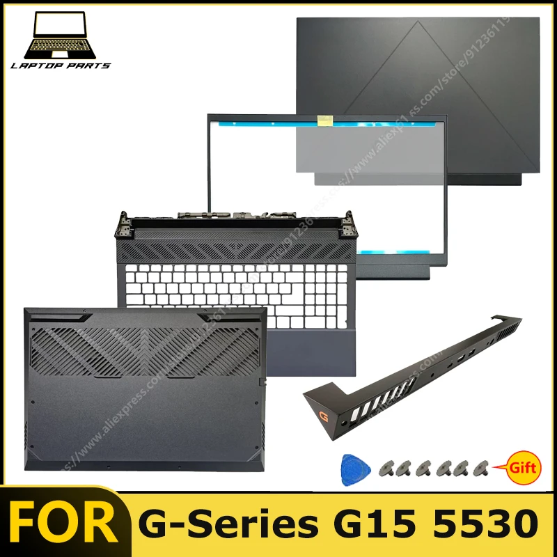 For G-Series G15 5530 5535 Laptop LCD Back Cover Front Bezel Palm Rest Bottom Case/Vent Grille  New replacement parts