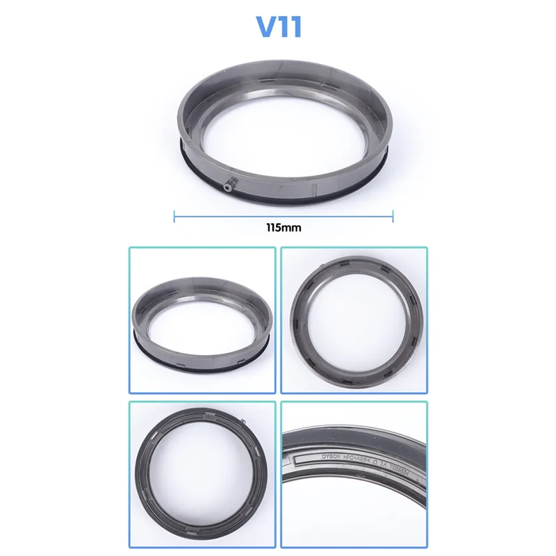 Anillo de sellado fijo superior para aspiradora Dyson V11, anillo de sellado fijo superior de cubo de polvo, piezas de repuesto de caja de basura