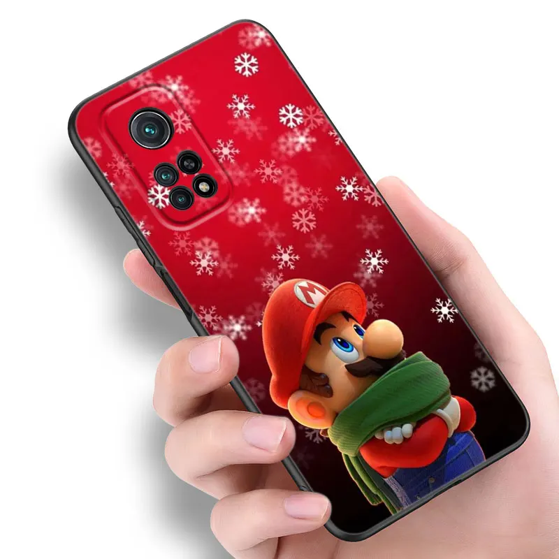 Game Super M-Mario Black Silicone Phone Case For Xiaomi Mi 9 SE 8 10T 11 12 13 Lite 9T 11T 12S 12T 13T 14 Pro 5G NE 11i 12X