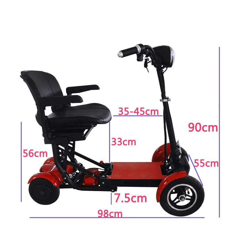 EU Stock Adult Electric Scooter 500w 10Inch 36V Foldable Mobility Scooter For Old People With Armrest Seat Dual Motor Escooter