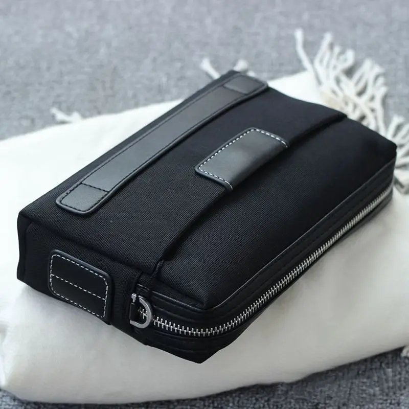 New Arrival Men Wallets Long Canvas Wallet Zipper Multi Card Holder Purse Clutch Bag Casual Money Clip with Mobile Wallet