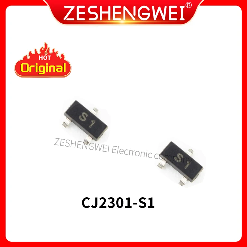 20PCS Triode SOT23 CJ2301 Silk Screen S1 -20V/-2.3A MOSFE N-channel Feld Effect Tube Diode Transistor Chip New Original