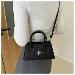 Korean Version Star Design Shoulder Bag Pu Leather Crossbody Bag Small Sling Bag Women Girls Fashion Handbags Messenger Bag