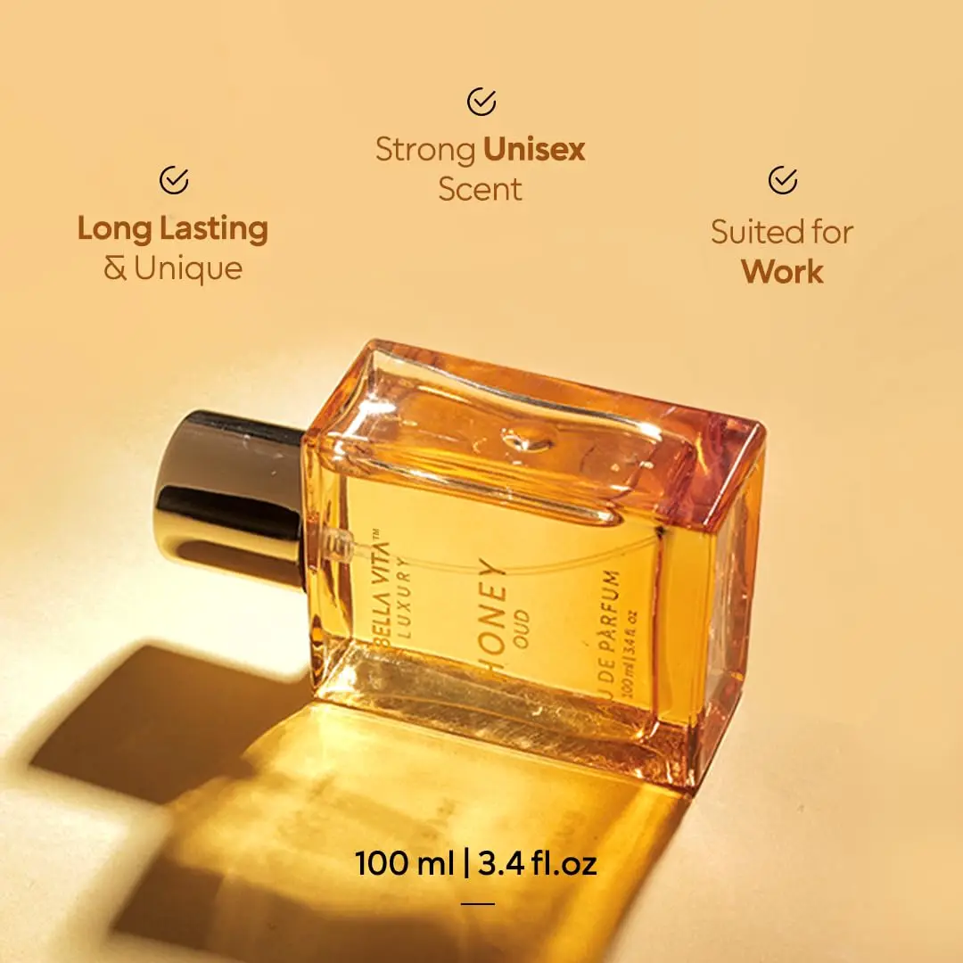 BellaVita Luxury Honey Oud Eau de Parfum Spray 100ml عطور عربية أصلية تدوم طويلاً للجنسين عطر كولونيا هدية مكياج