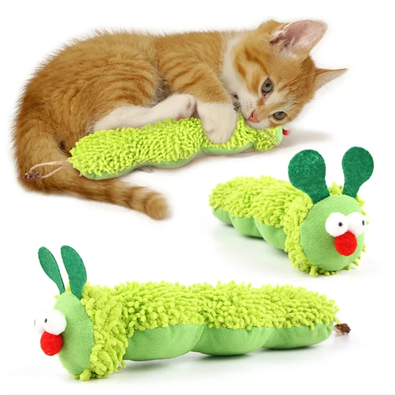 Cat Toys With Catnip Plush Caterpillar Scratch And Bite Resistant Cat Toy Simulation Pillow Crocodile Cockroach Dolphin Pet Game